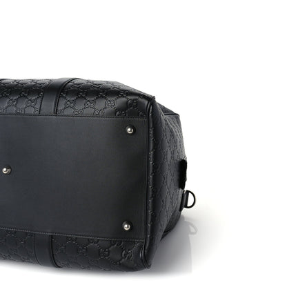 Gucci ssima GG Emblem Medium Duffle Bag Black Black 8 of 8