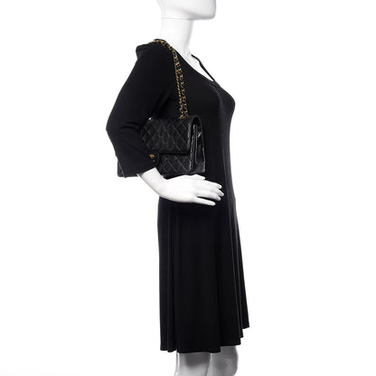 Chanel Caviar Quilted Medium Double Flap Black 2 of 18