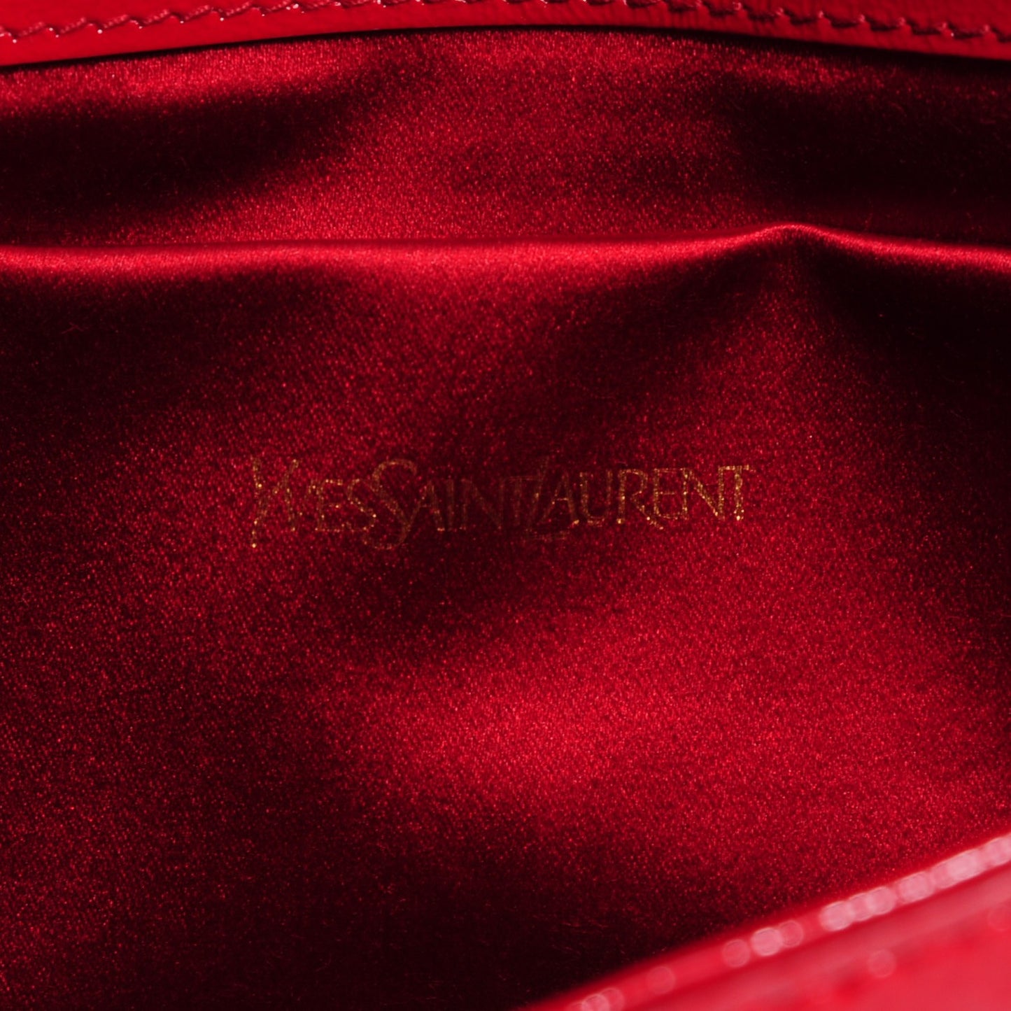 Textured Patent Monogram Large Belle De Jour Clutch Red