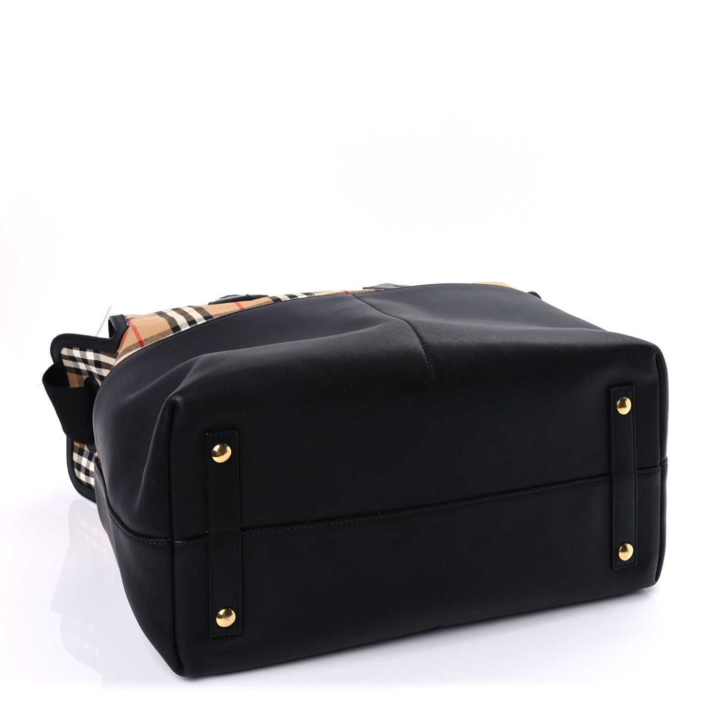Calfskin Vintage Check Kingswood Achly Diaper Bag  Black