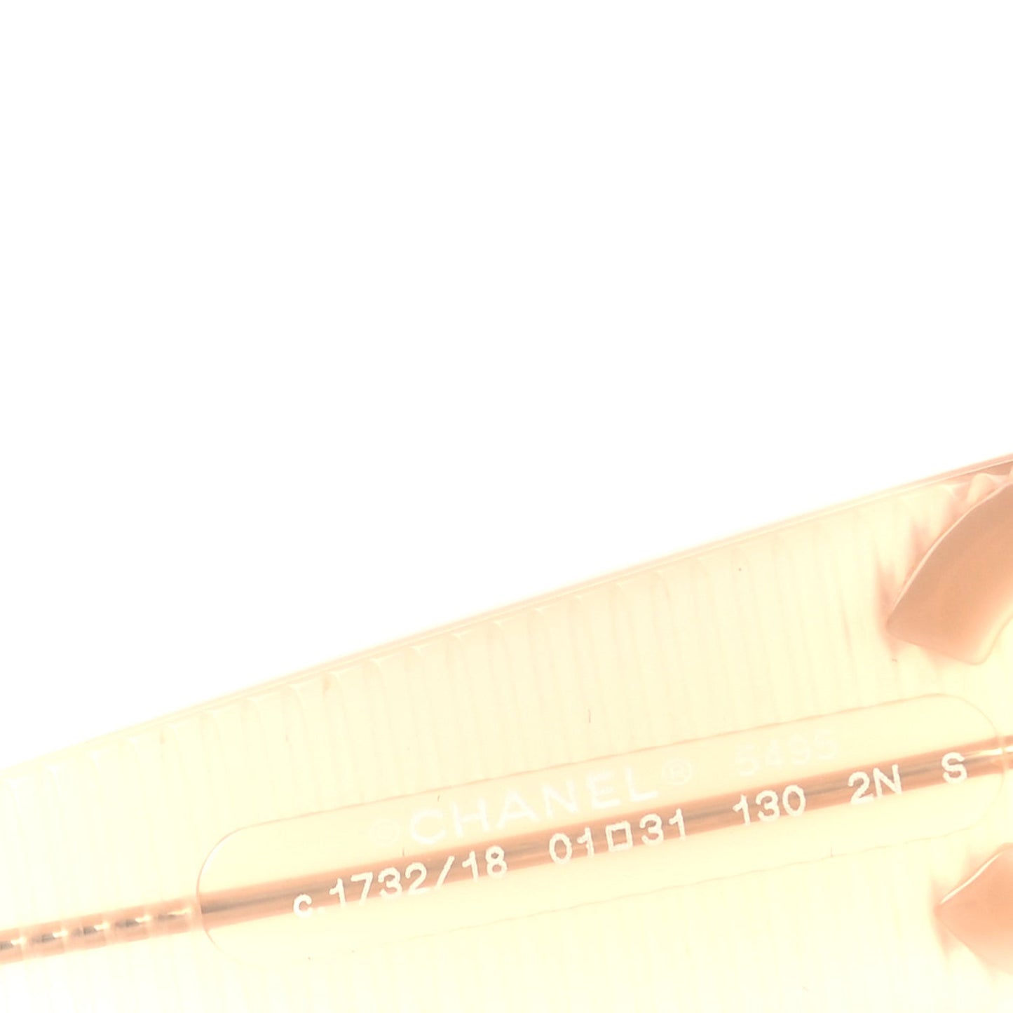 Transparent Acetate Shield Sunglasses 5495  Peach