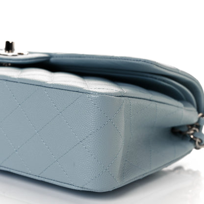 Chanel Caviar Quilted Medium Double Flap Light Blue 8 of 10