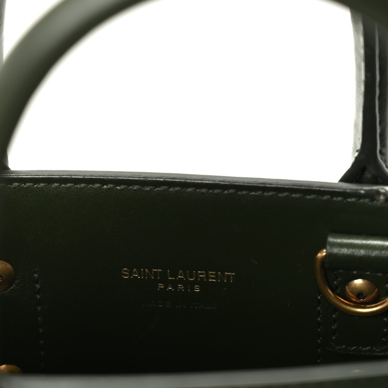 Saint Laurent Calfskin Nano Sac De Jour Green 5 of 9