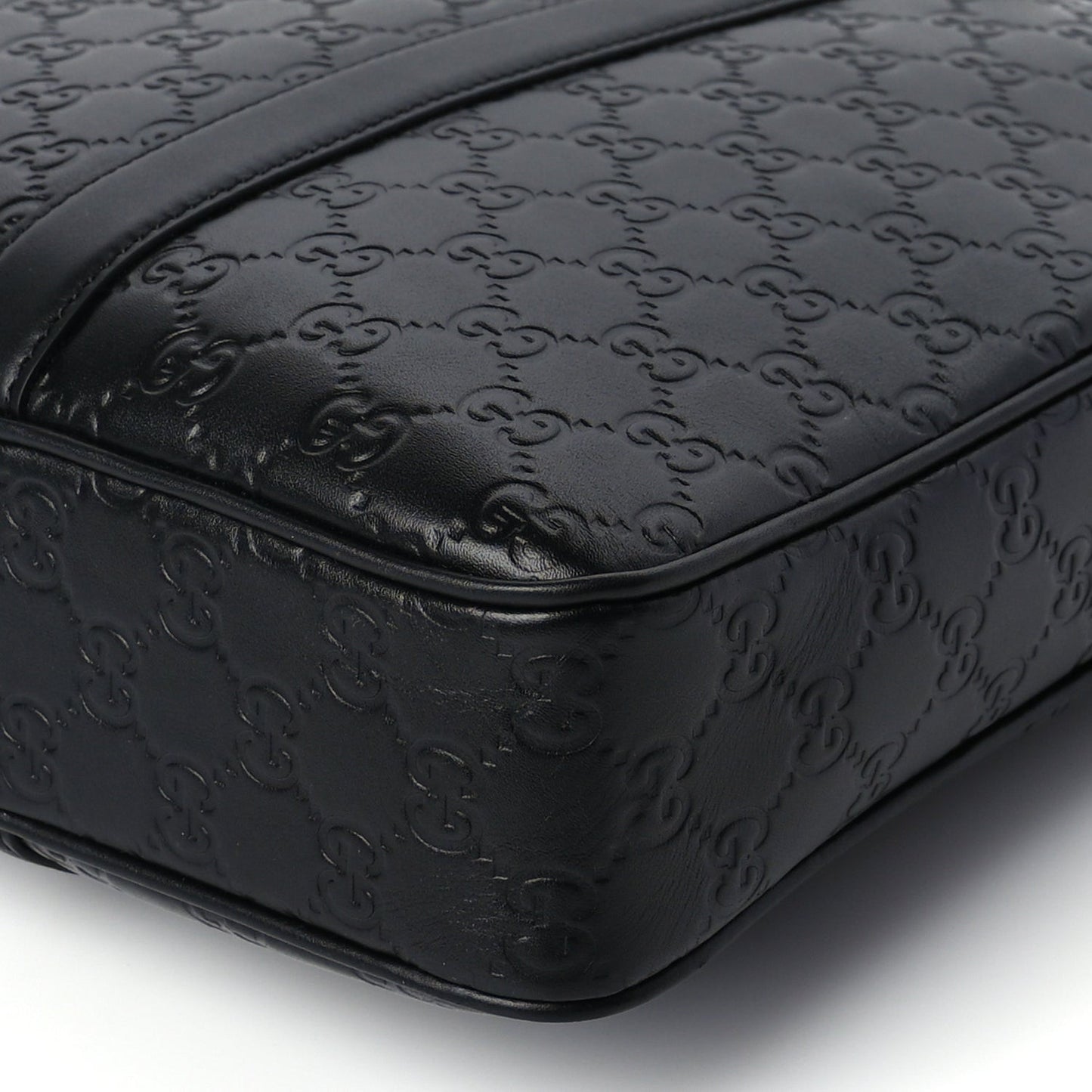 Calfskin GG Emblem Large Briefcase Black
