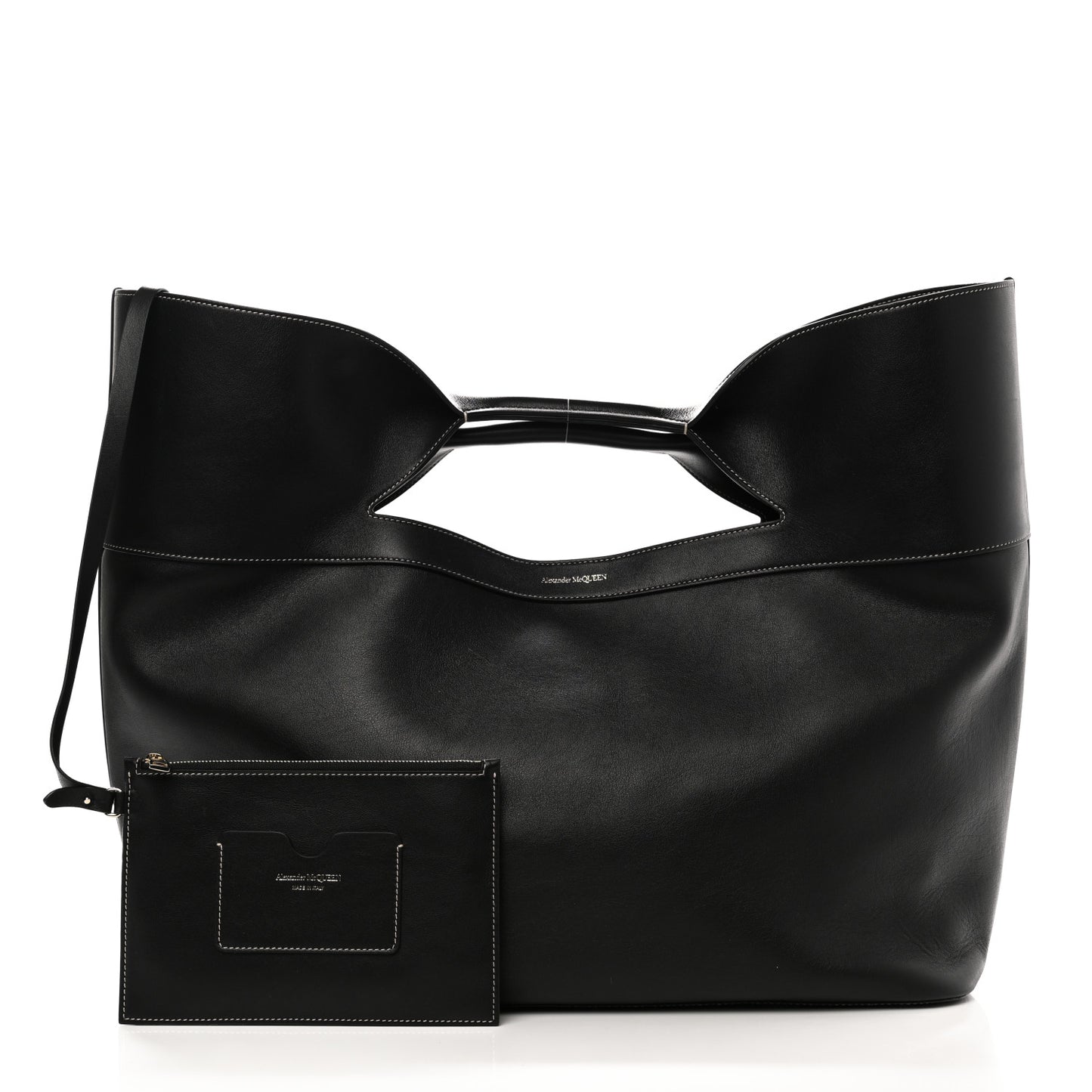 Calfskin Large The Bow Bag Black