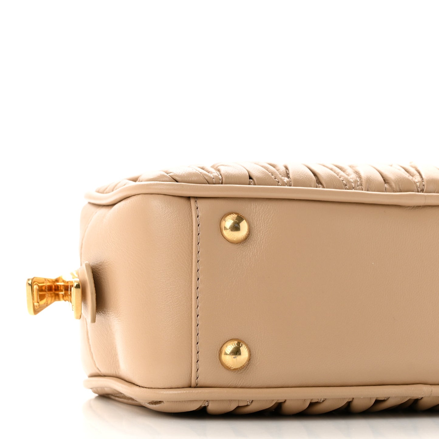 Nappa Matelasse Regular Arcadie Top Handle Bag Sabbia