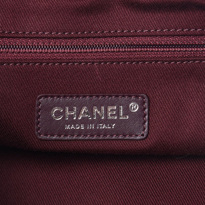 Chanel Striped Canvas Deauville Drawstring Bag Beige 6 of 9