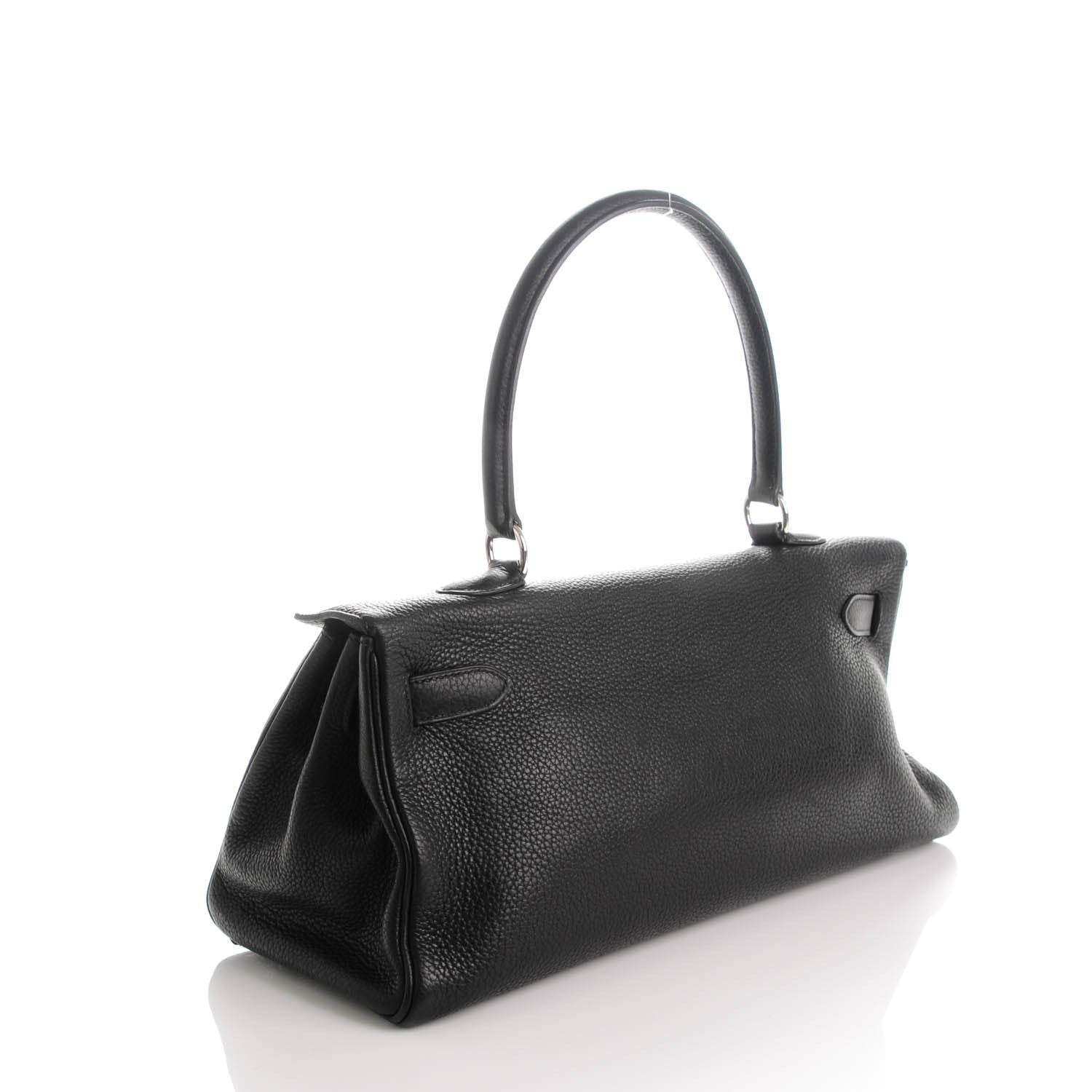 Hermes Taurillon Clemence Shoulder Kelly 40 Black 3 of 17