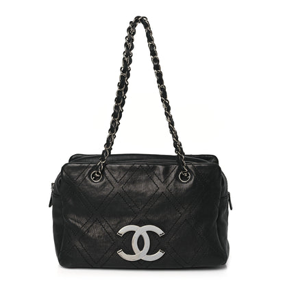 Chanel Calfskin Small Diamond Stitch Tote Black 1 of 11