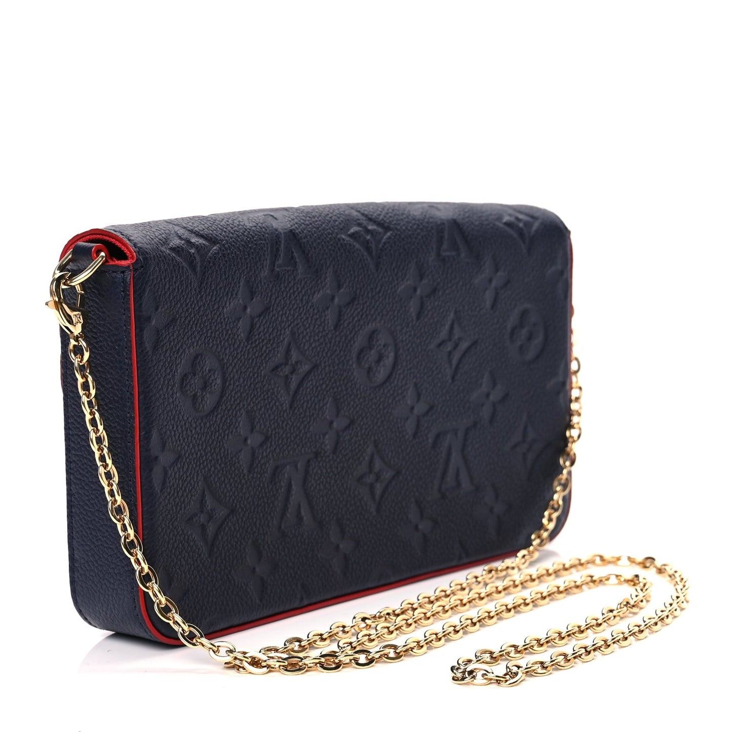 Empreinte Pochette Felicie Chain Wallet Marine Rouge