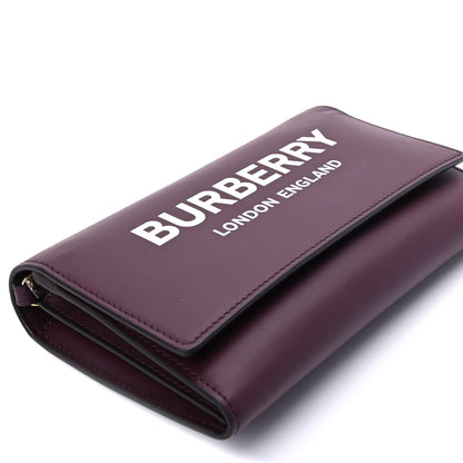 Burberry Calfskin Logo Hazelmere Wallet With Detachable Strap  Mahogany Red 8 of 8