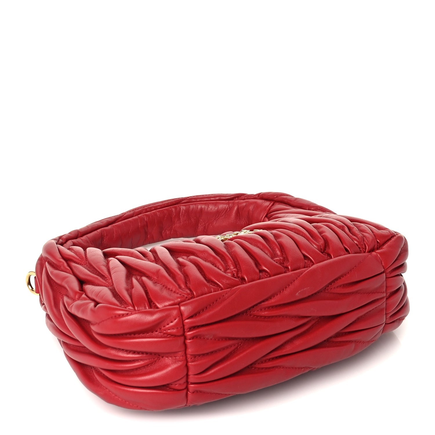 Miu Miu Nappa Matelasse Small Wander Hobo  Red 3 of 8