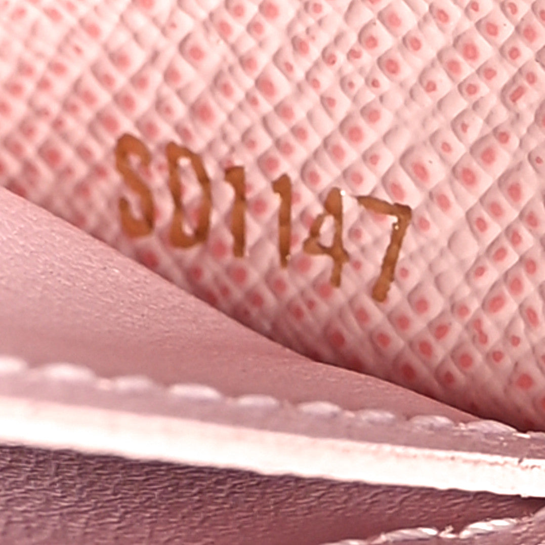 Monogram Clemence Wallet Rose Ballerine