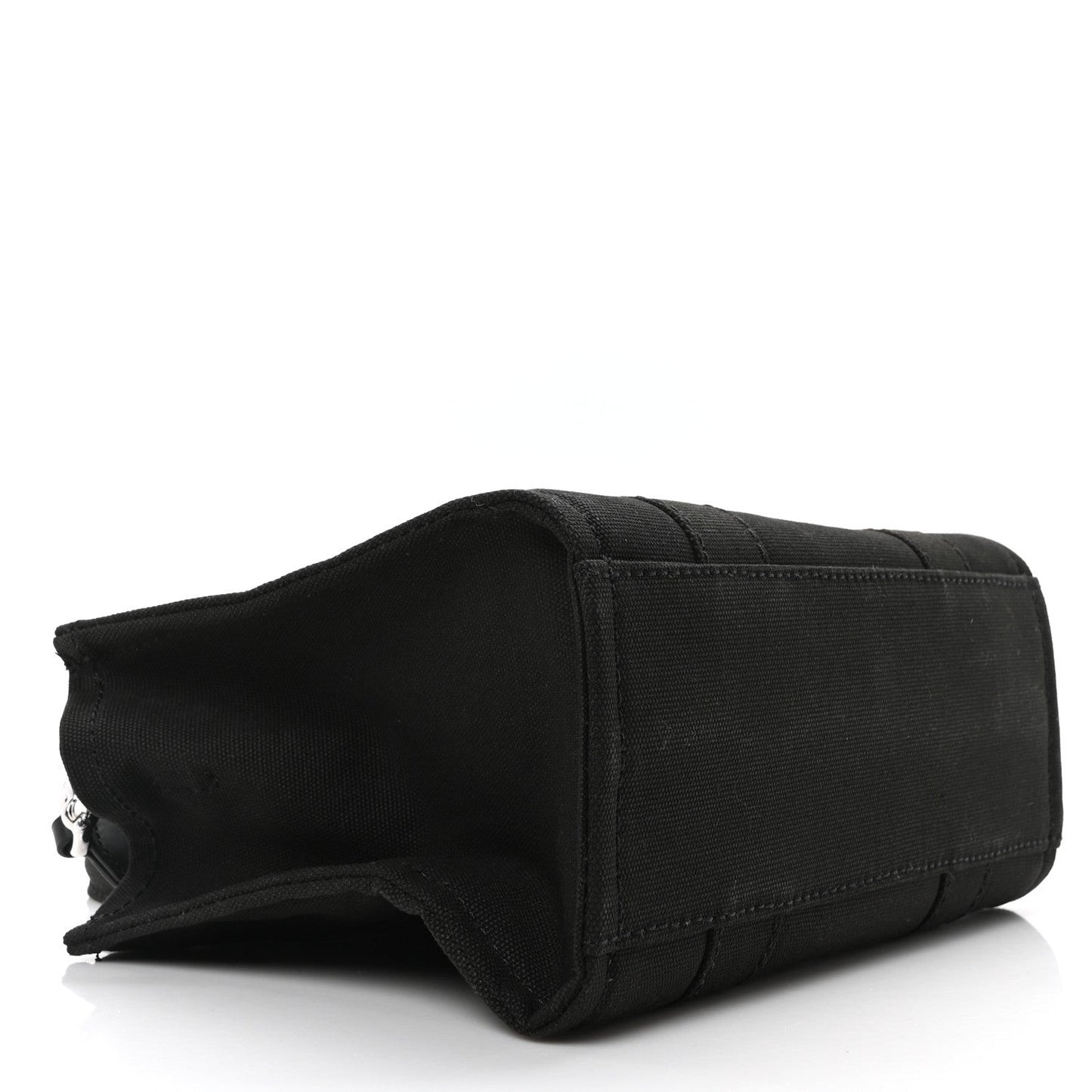 Cotton Canvas Small The Traveler Tote Bag Black