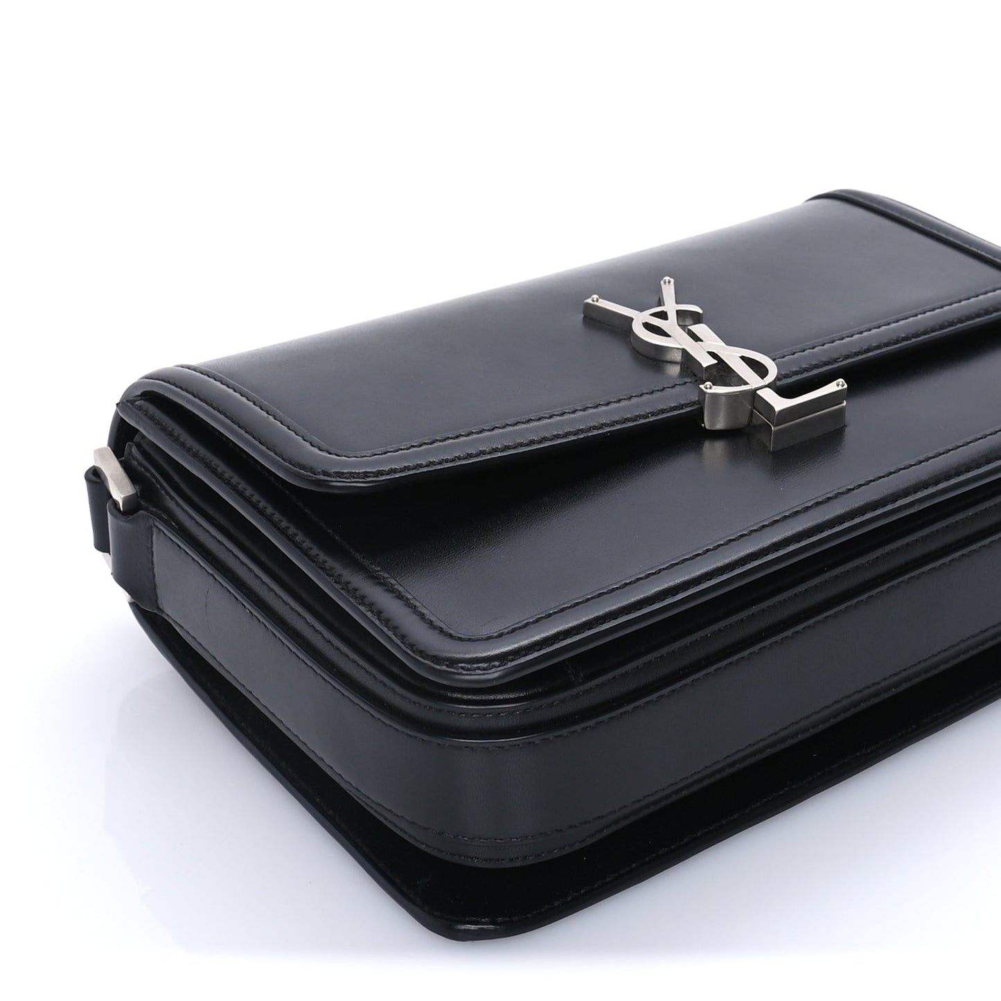 Box Calfskin Monogram Medium Solferino Satchel  Black