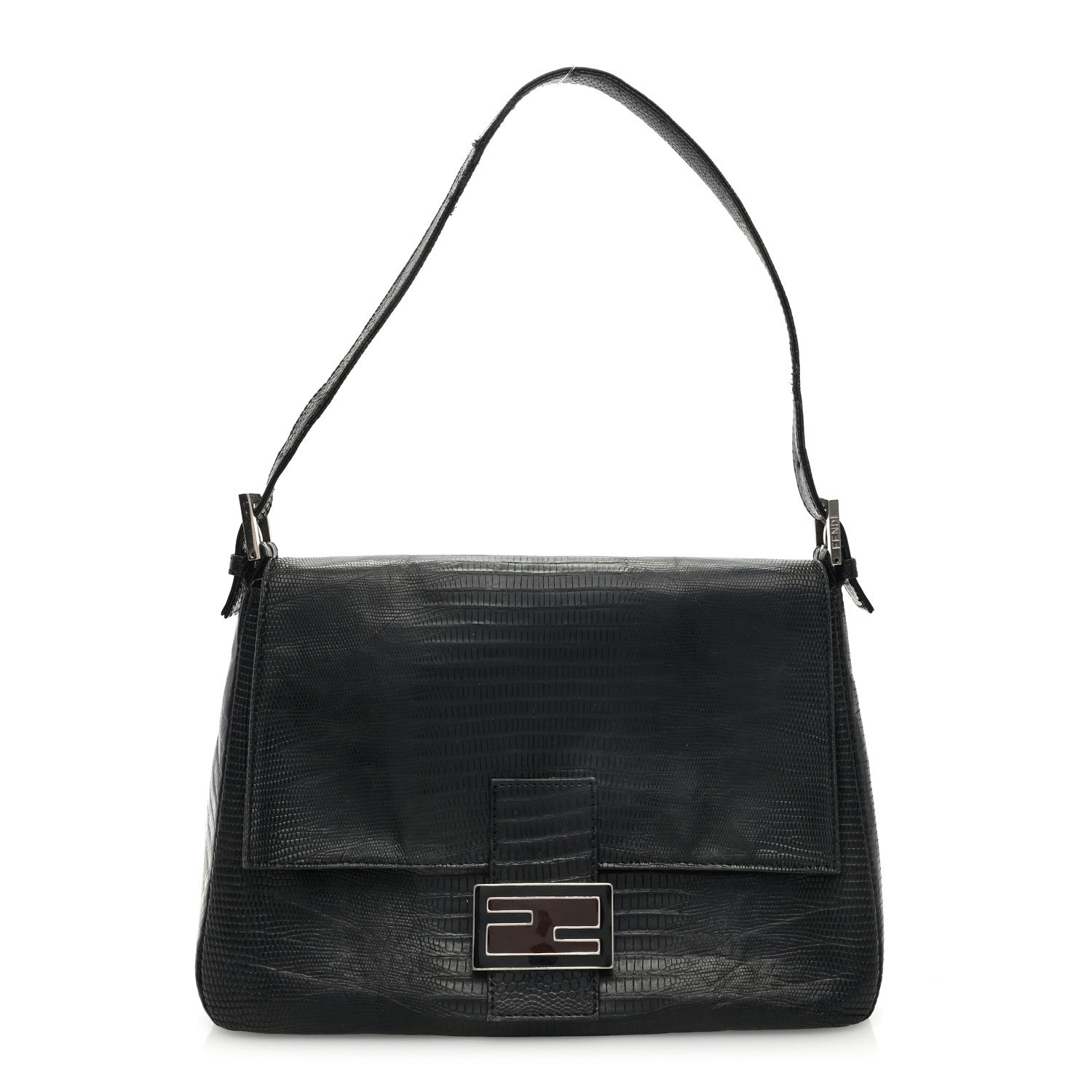 Fendi Lizard Mama Baguette Black 1 of 9