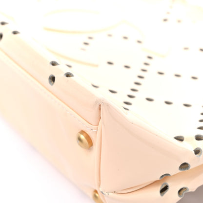 Chanel Patent Perforated CC Tote White 9 of 20