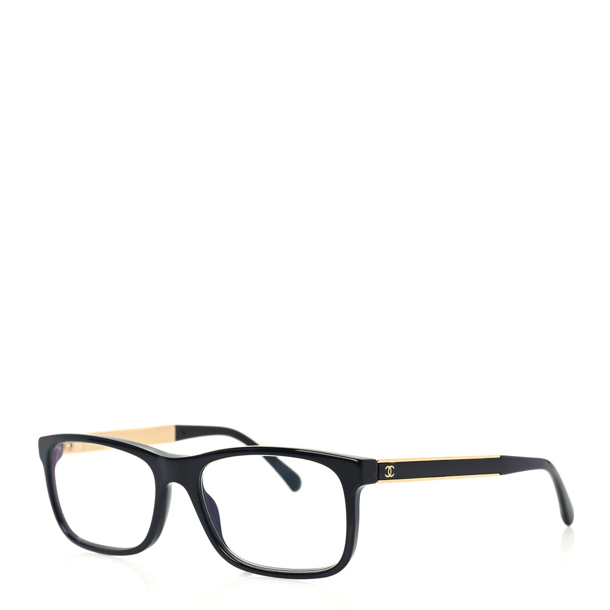 Acetate Square Clear Glasses 3278 Black Gold