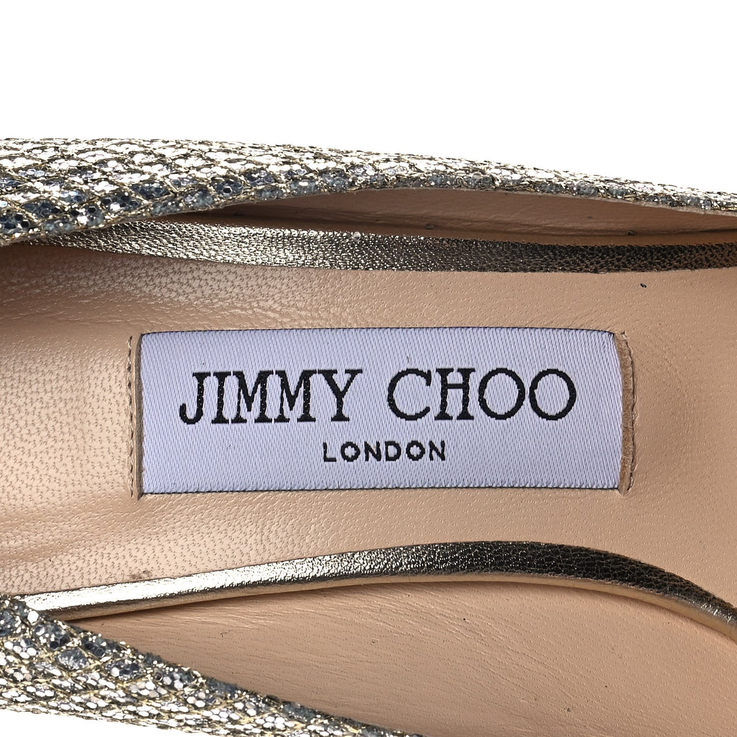 Glitter Fabric Romy 85 Pumps 36.5 Champagne