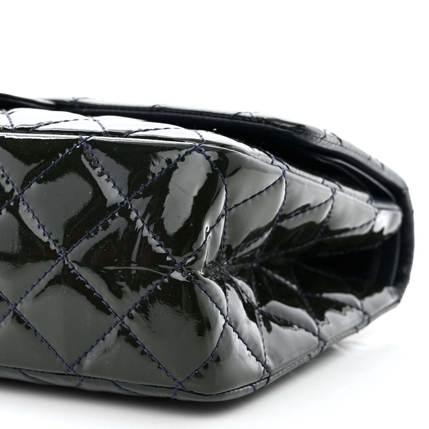 Chanel Patent Calfskin Quilted 2.55 Reissue 227 Flap Dark Blue 10 of 13