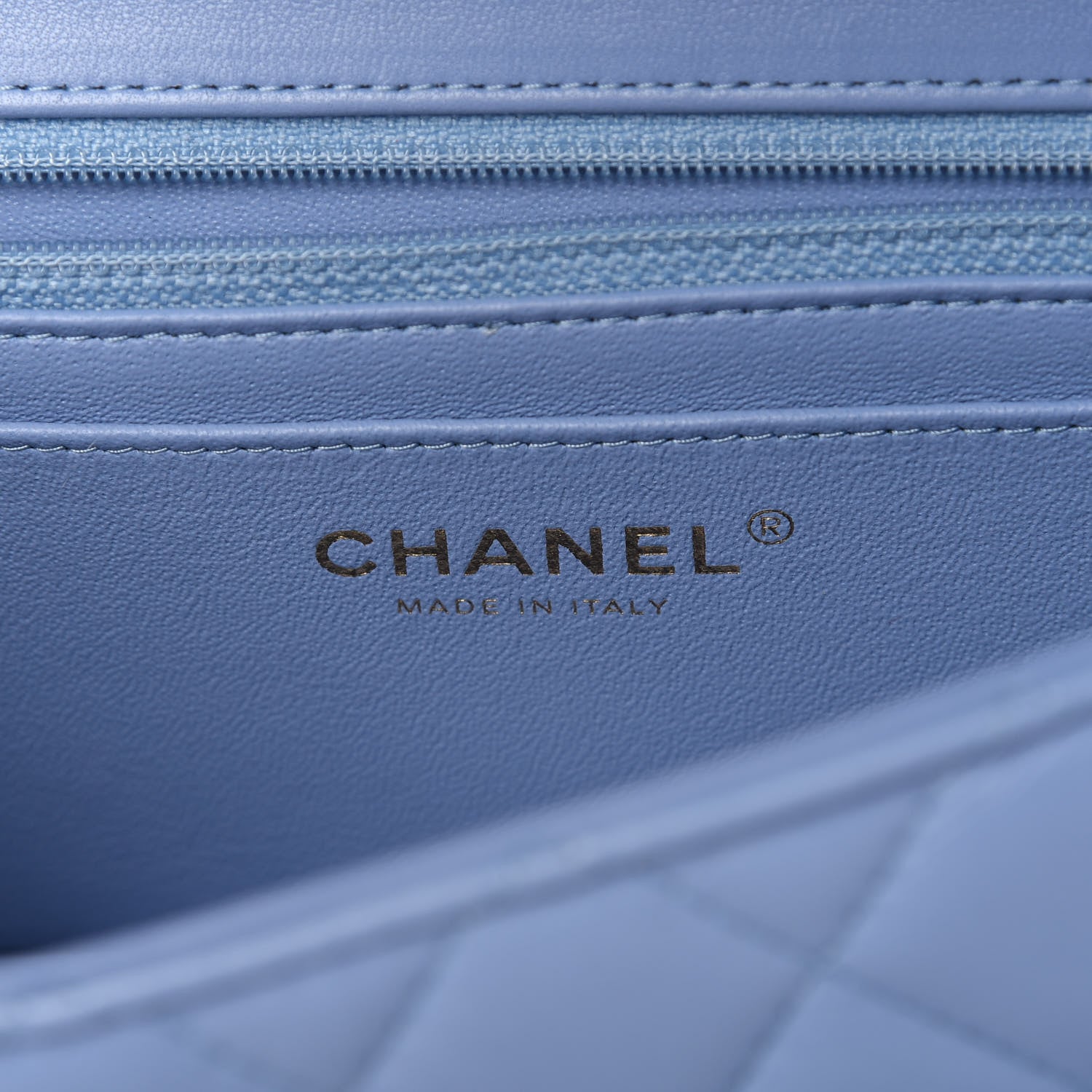 Chanel Lambskin Quilted Mini Rectangular Flap Light Blue 8 of 12