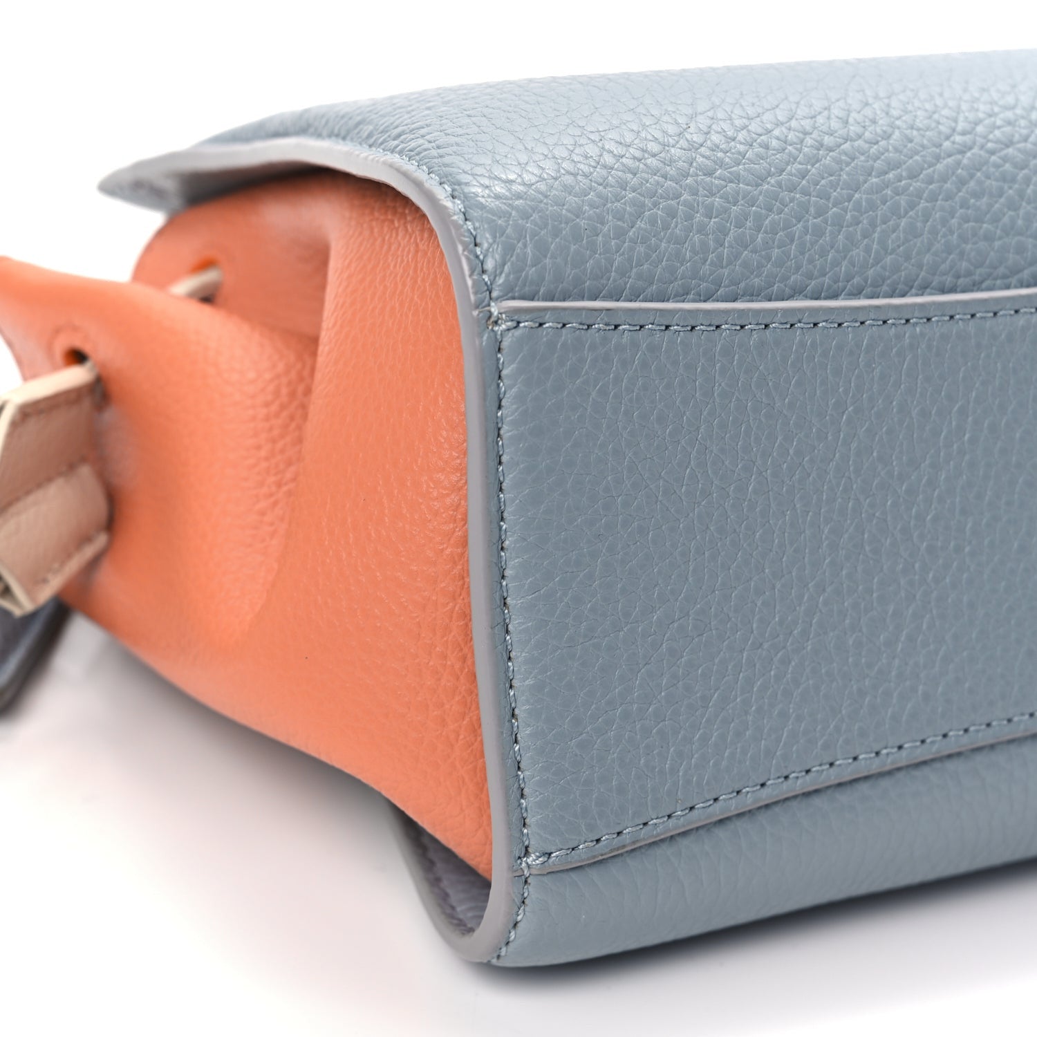 Mulberry Heavy Grain Mini Iris Tote Blue Orange 4 of 9