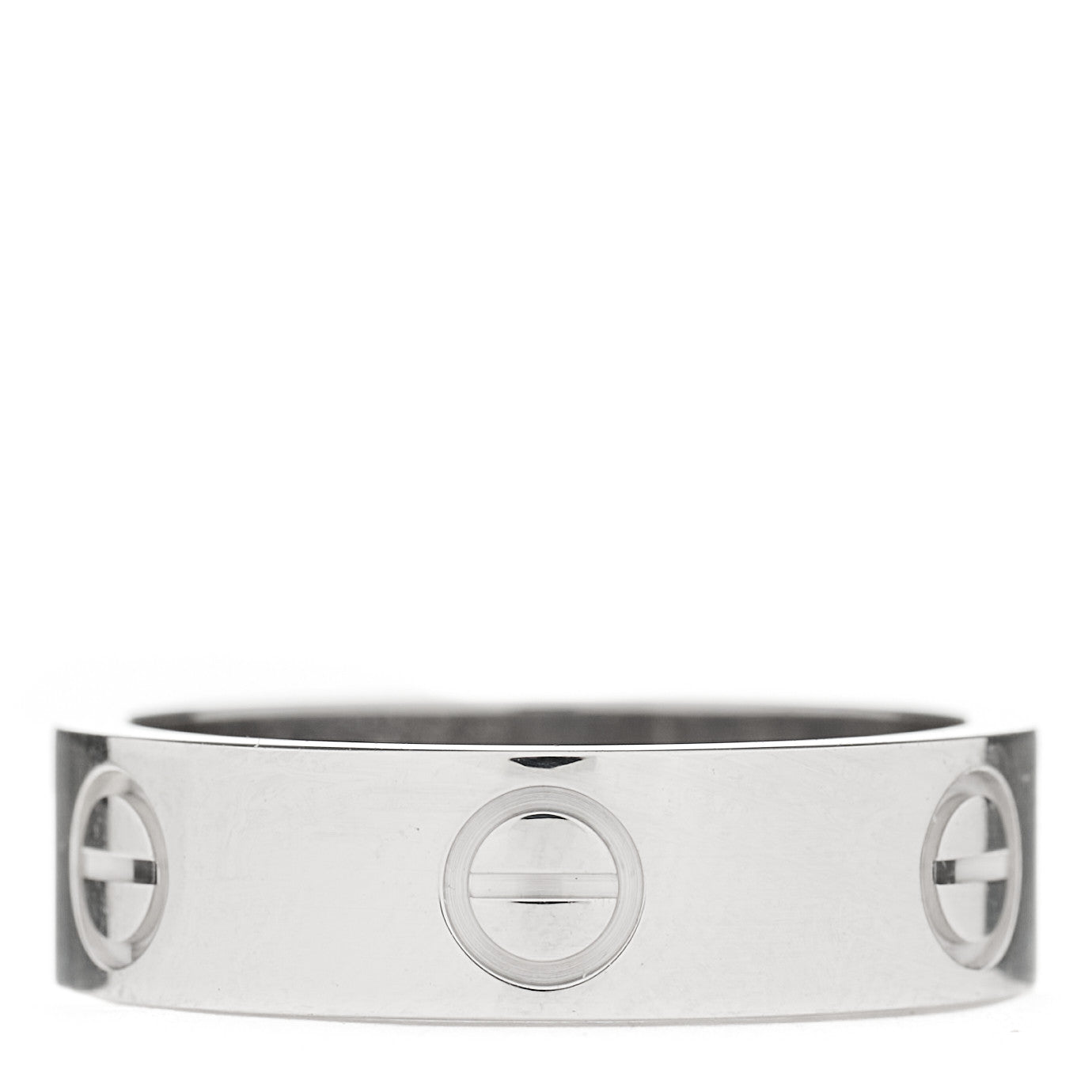 Cartier 18K White Gold 5.5mm LOVE Ring 54 6.75 1 of 4