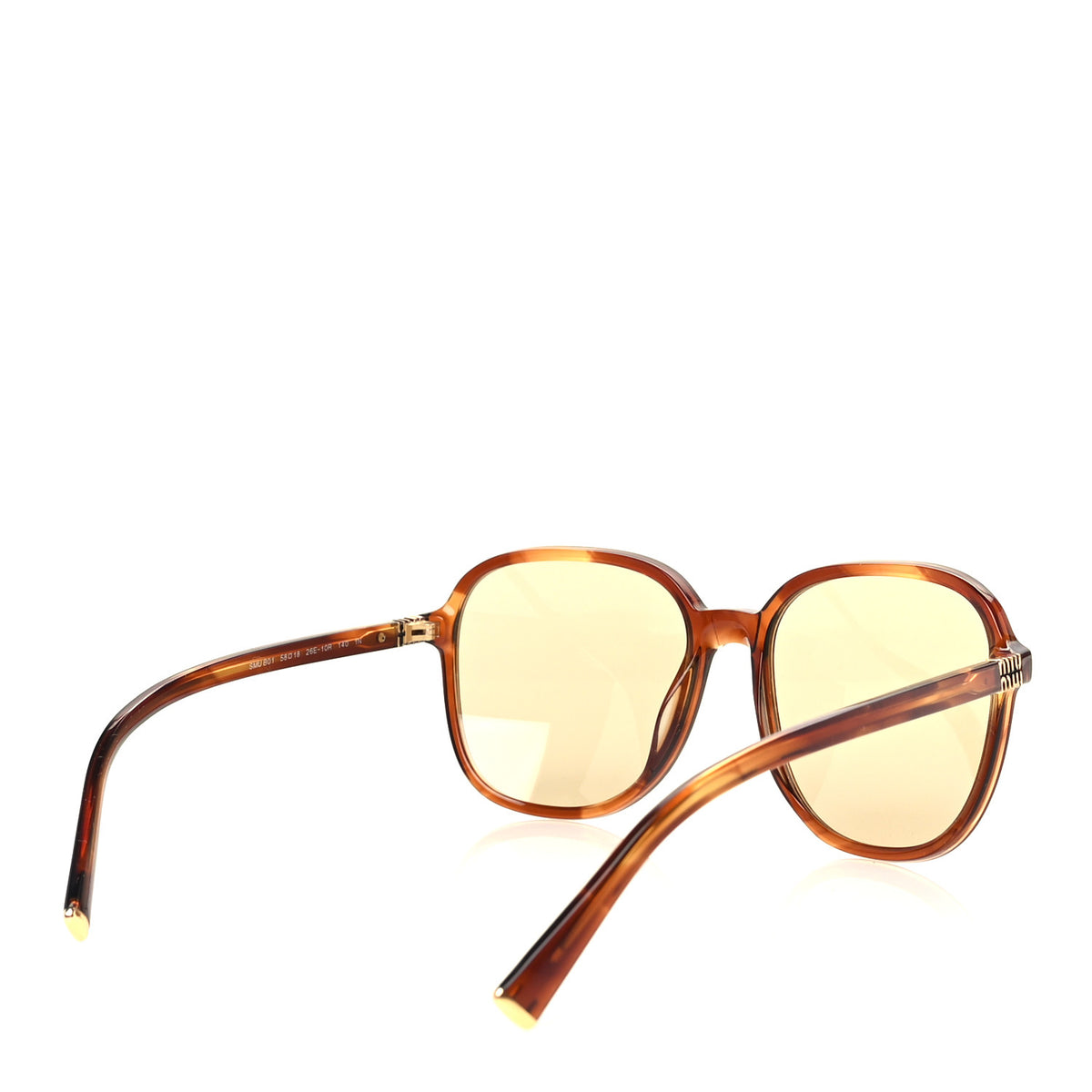 Acetate Pillow Miu Regard Sunglasses SMUB01 Striped Tobacco
