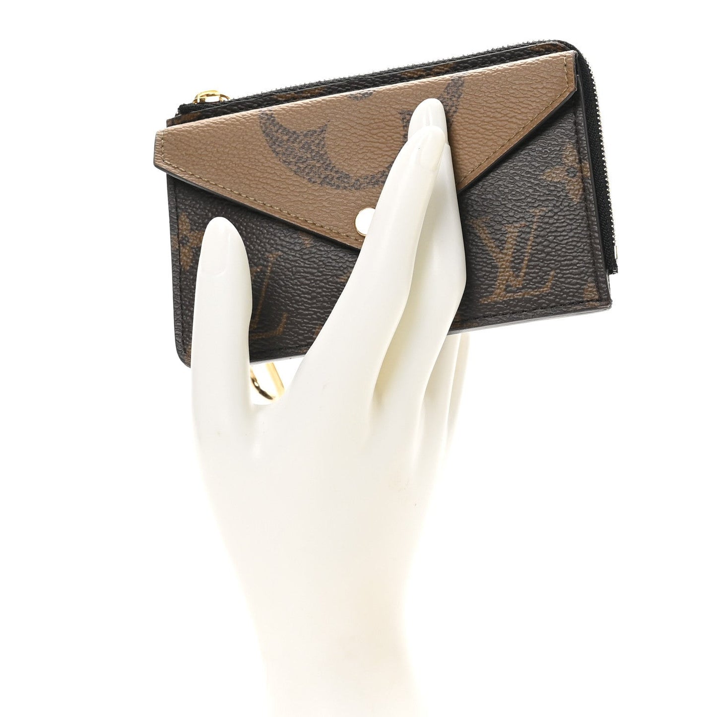 Reverse Monogram Recto Verso Card Holder Brown