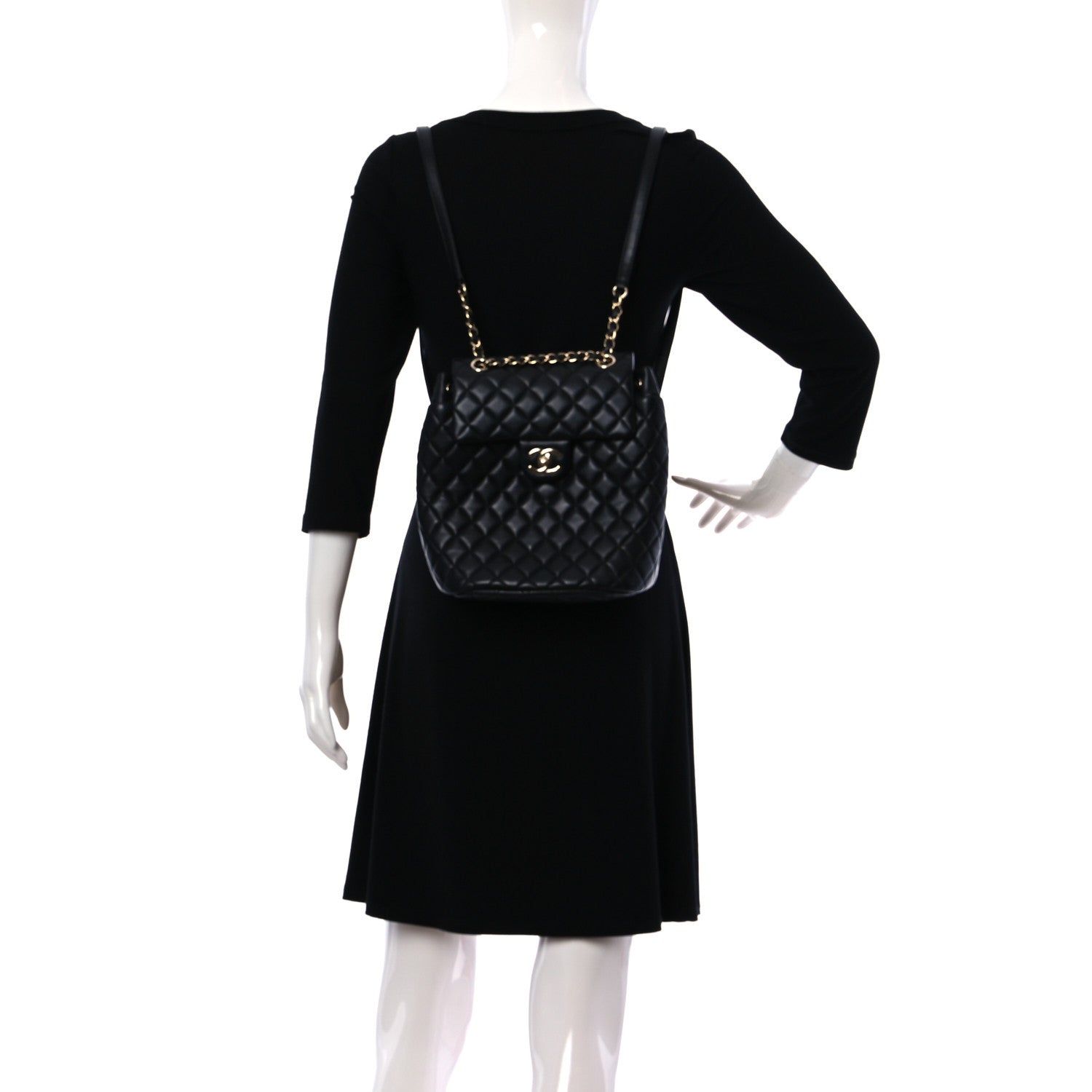 Chanel Lambskin Quilted Small Urban Spirit Backpack Black 2 of 9