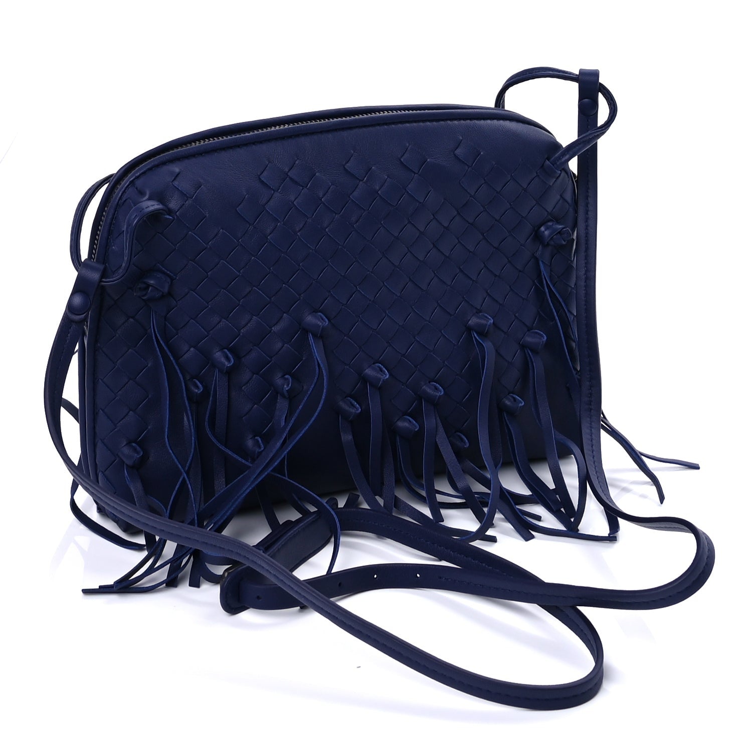 Bottega Veneta Fringe Nodini Crossbody Bag Baltic Blue 2 of 8