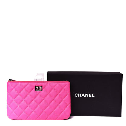 Chanel Goatskin Quilted Medium Reissue Cosmetic Case Pink 8 of 8