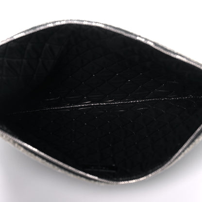 Chanel Canvas Medium Deauville Cosmetic Pouch Grey 4 of 11