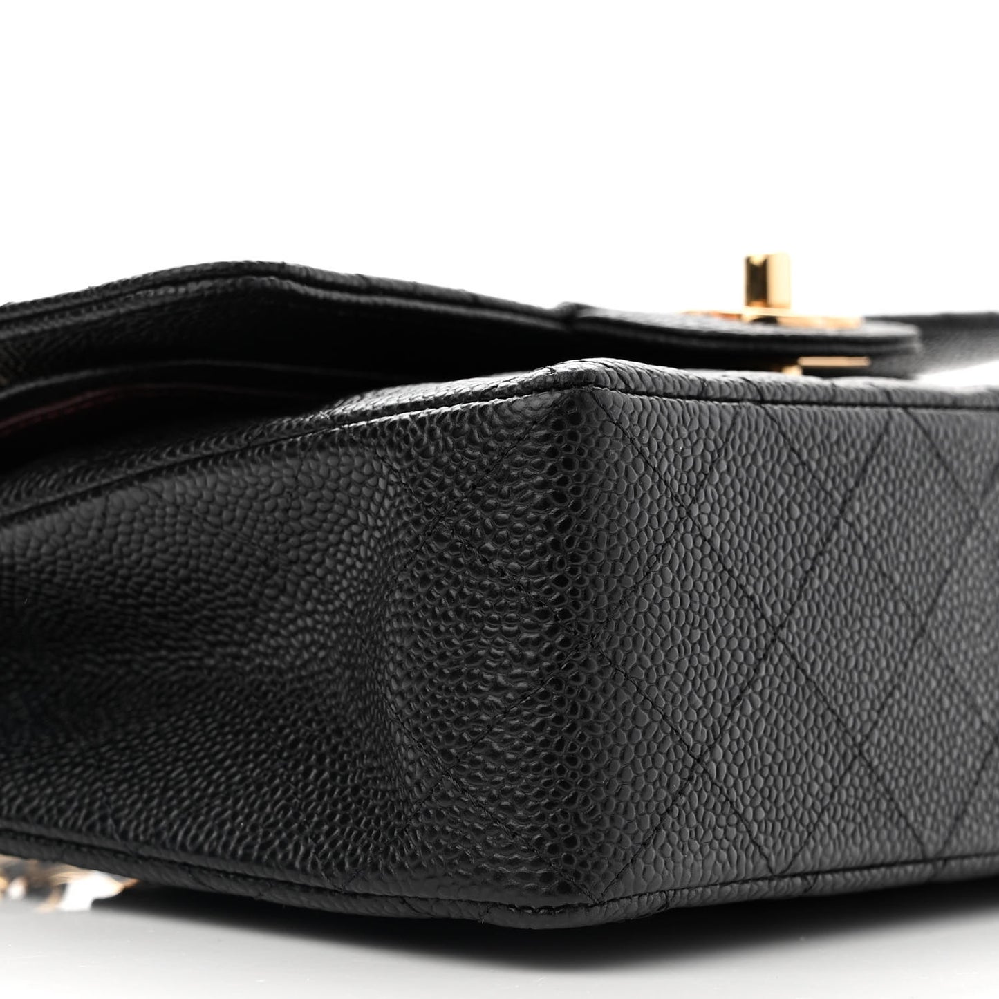 Caviar Quilted Small Double Flap Black