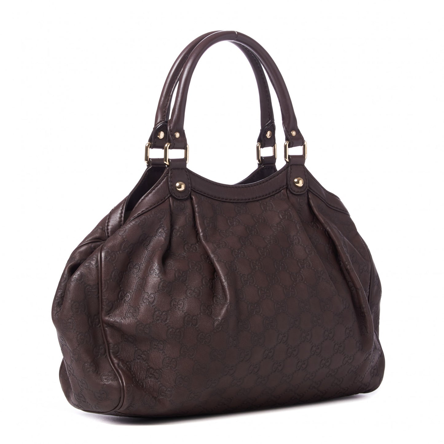 Guccissima Medium Sukey Tote Chocolate