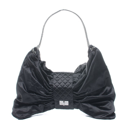 Chanel Satin Large Bow Bag Black 1 of 7