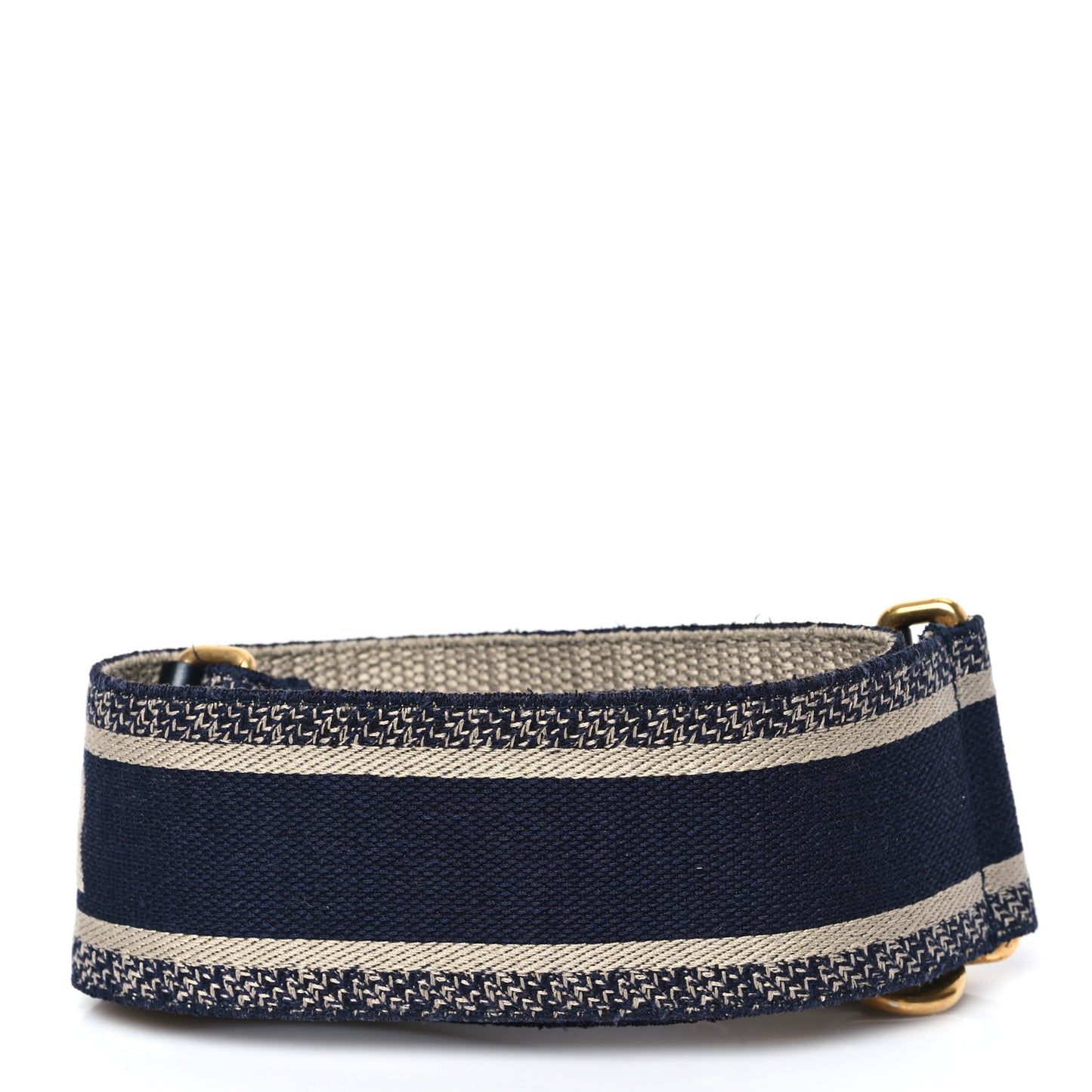 Canvas Embroidered Shoulder Strap Blue