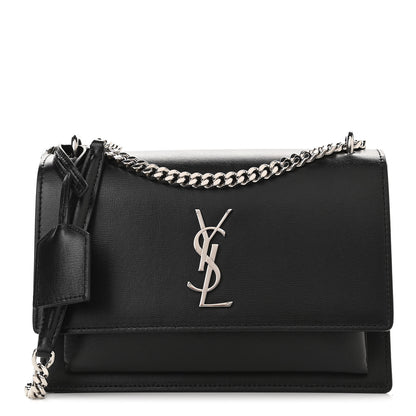 Saint Laurent Calfskin Medium Monogram Sunset Black 1 of 12