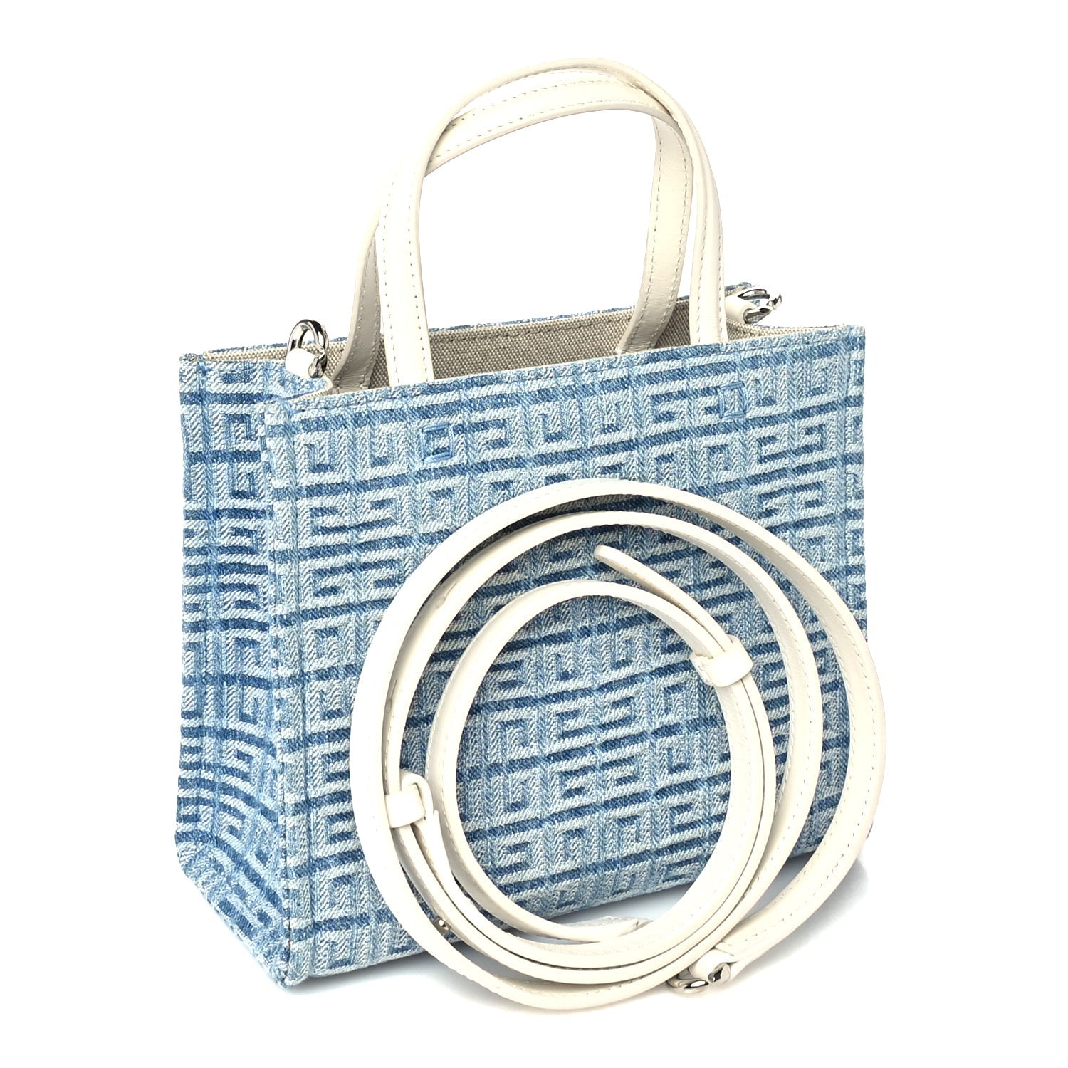 Givenchy Washed Denim Mini G Shopping Tote  Blue 2 of 8