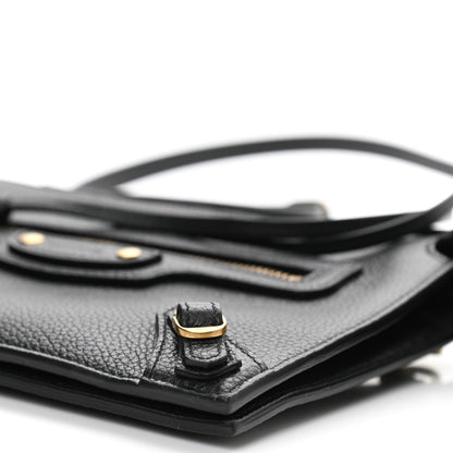Balenciaga Grained Calfskin Neo Classic Gold Hardware Multipouch Black 9 of 9