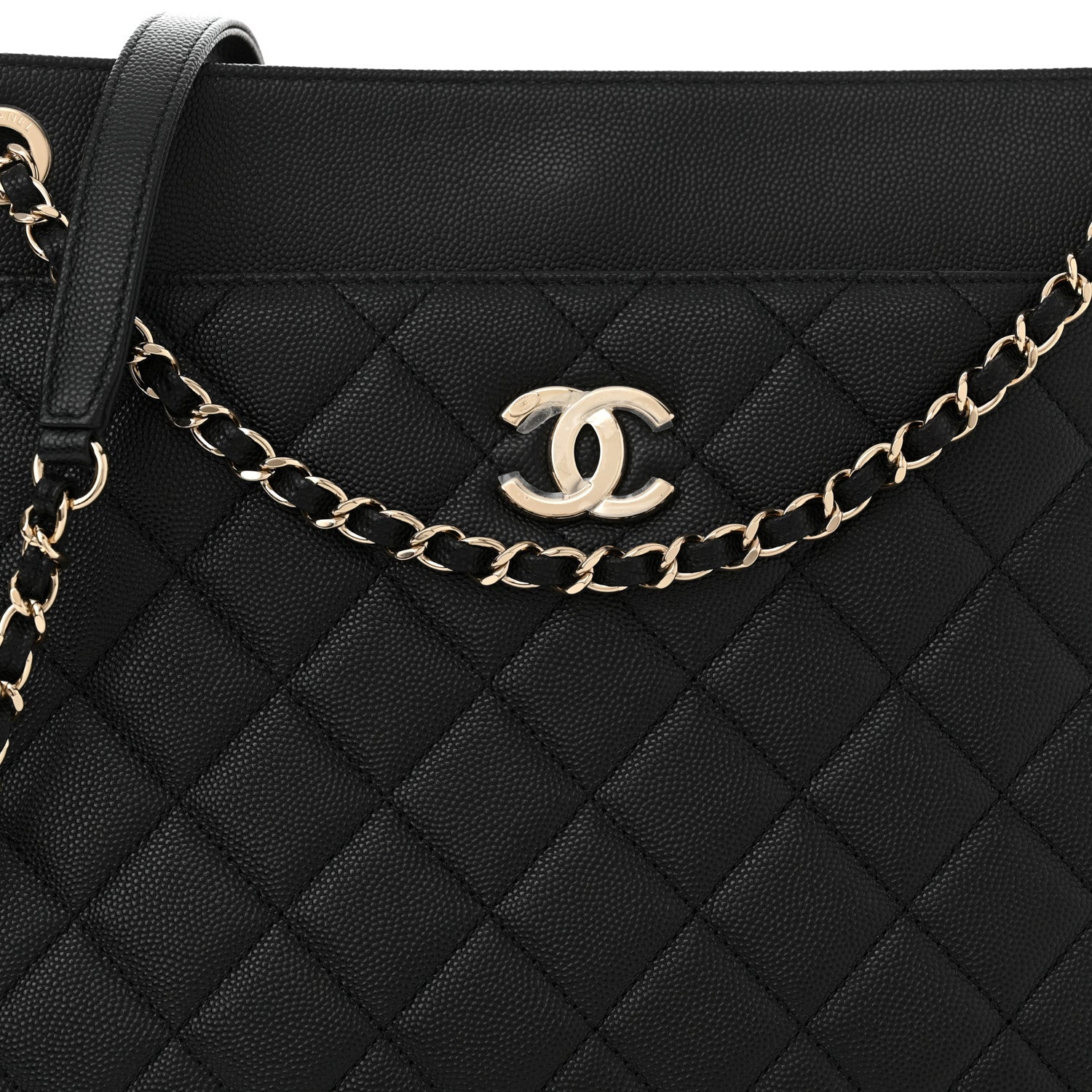 Chanel Caviar Quilted In Out Flap Shopping Tote Black 9 of 12