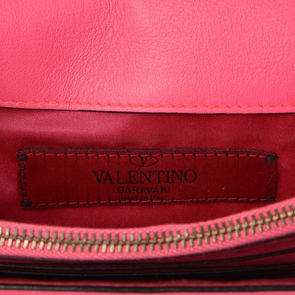 Valentino Garavani Vitello Mini Rockstud Wallet on Chain Pink 7 of 7