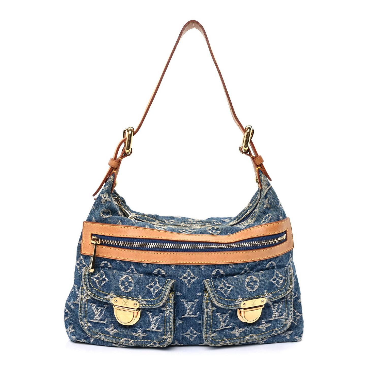 Monogram Denim Baggy PM Blue