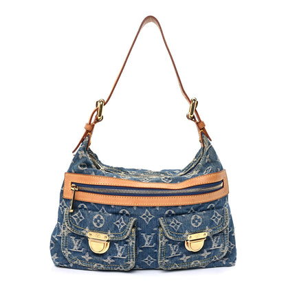 Louis Vuitton Monogram Denim Baggy PM Blue 1 of 8