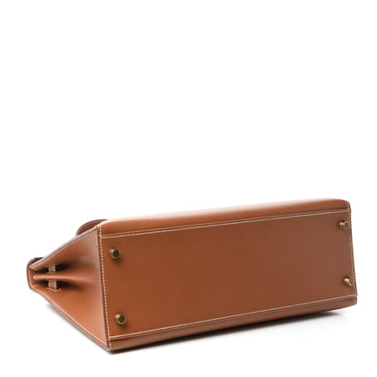 Hermes Courchevel Kelly Sellier 32 Gold 4 of 14