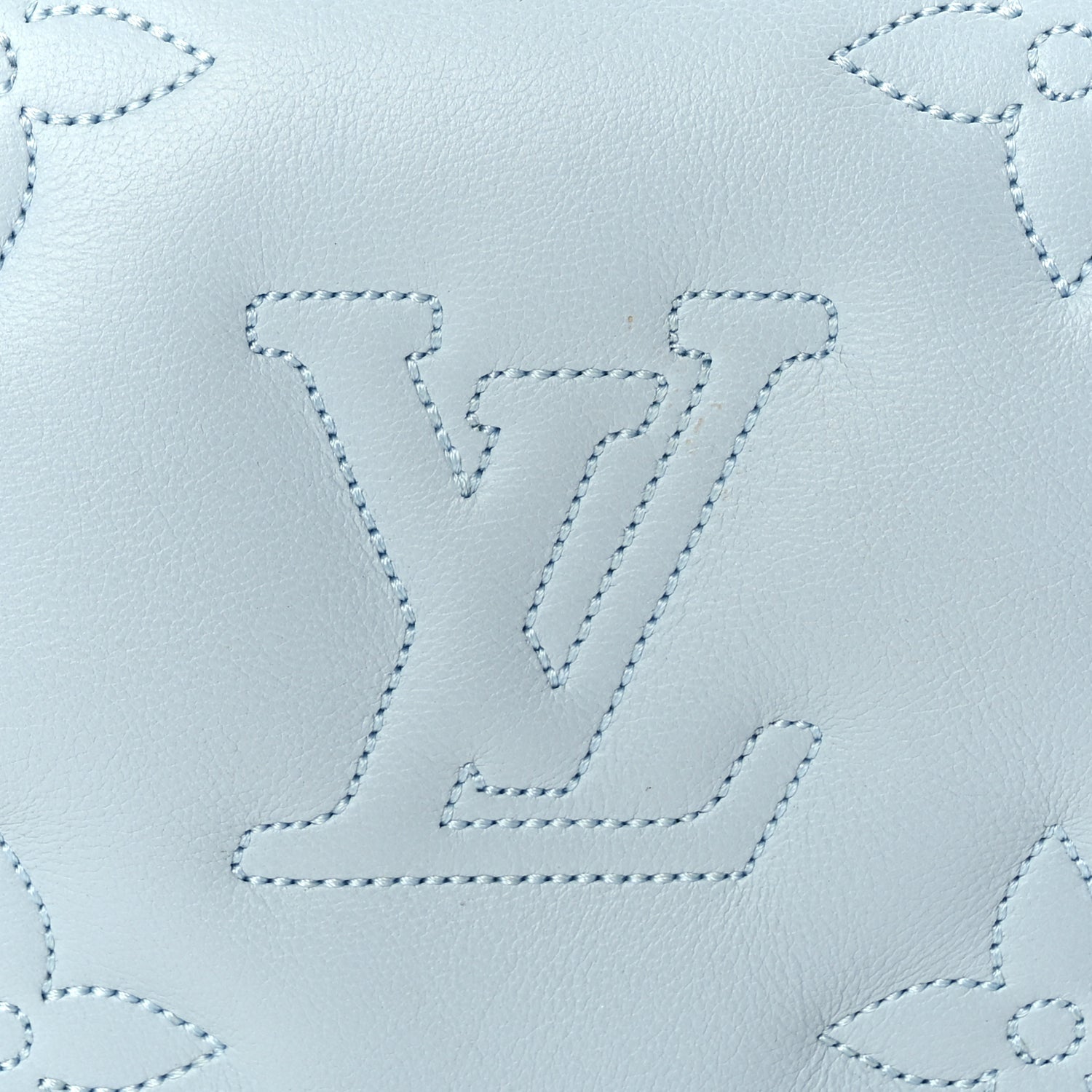 Louis Vuitton Calfskin Bubblegram Wallet On Strap Ice Blue 6 of 8