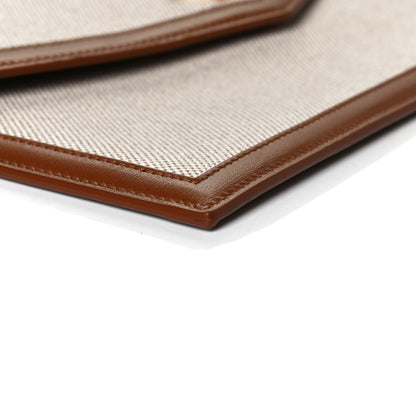 Saint Laurent Canvas Uptown Pouch Natural Beige Brick 6 of 10