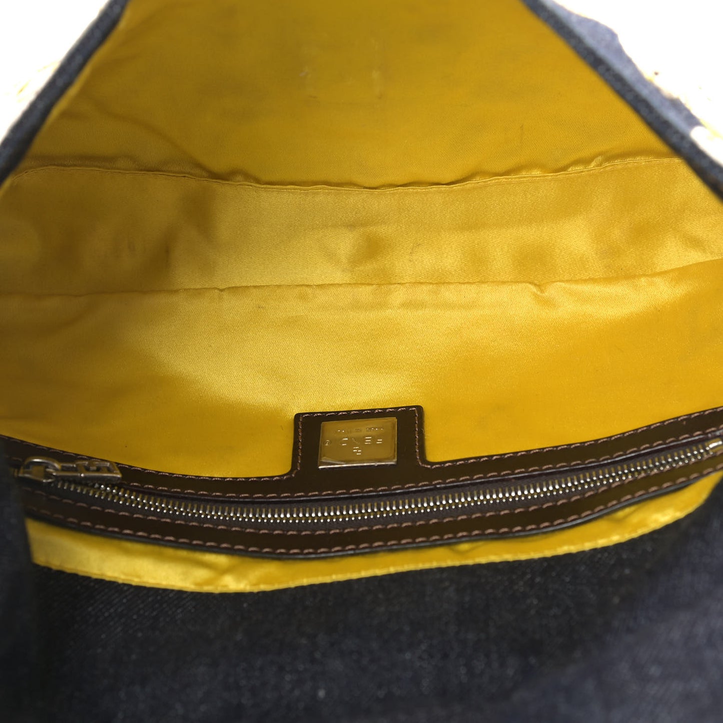 Denim Embroidered Baguette Blue Multicolor