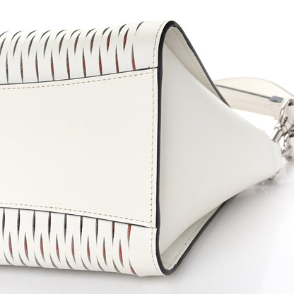 Mulberry Mesh Calfskin Small Iris Tote White Rust 6 of 9