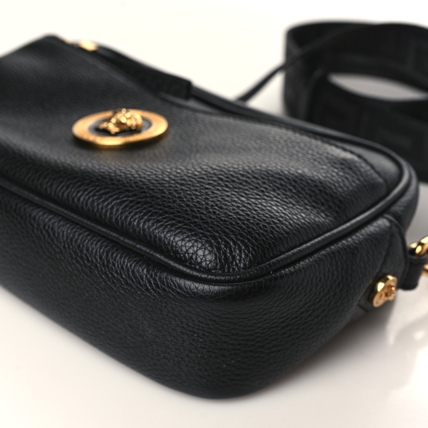 Versace Grained Calfskin Medusa Belt Bag Black 7 of 7